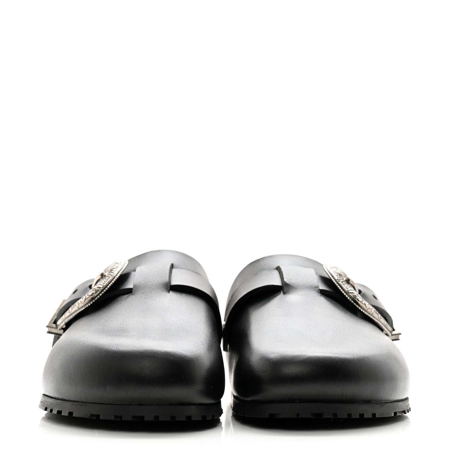 Saint Laurent Calfskin Buckle Jimmy Clog 38.5 Black 2 of 11