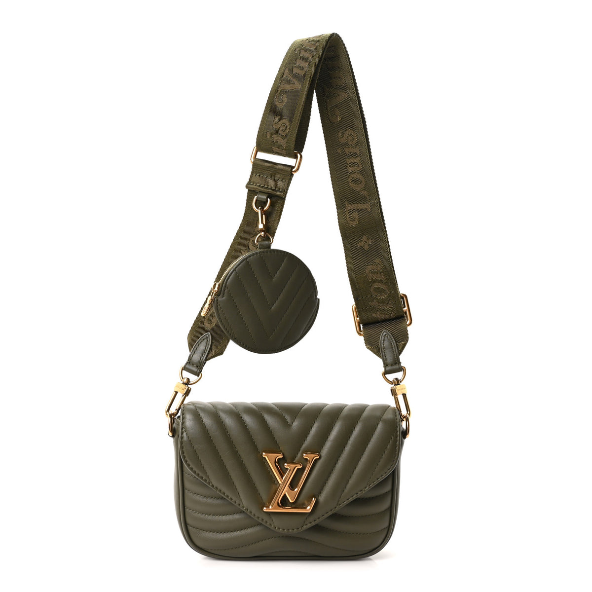 Louis Vuitton Calfskin New Wave Multi Pochette Kaki 1 of 9