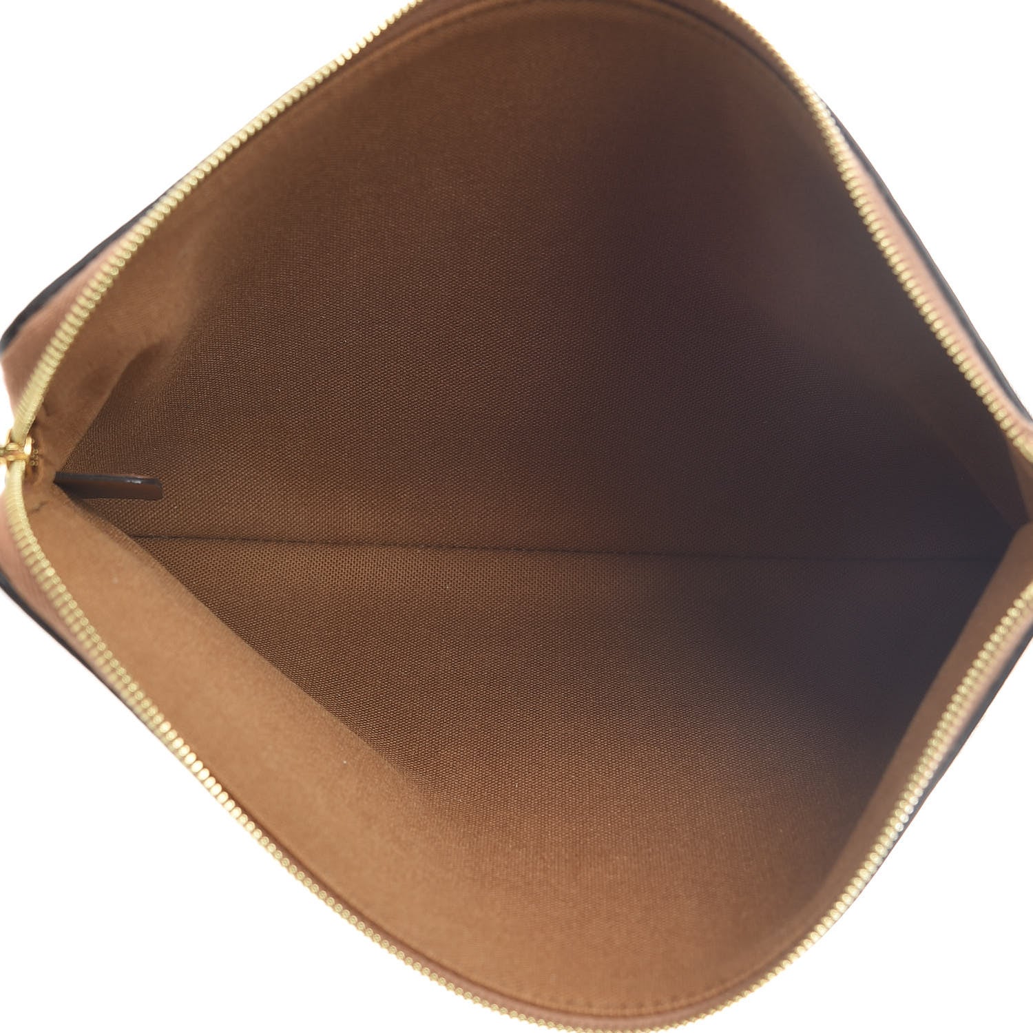 Celine Triomphe Canvas Lambskin Small Pouch Tan 5 of 8