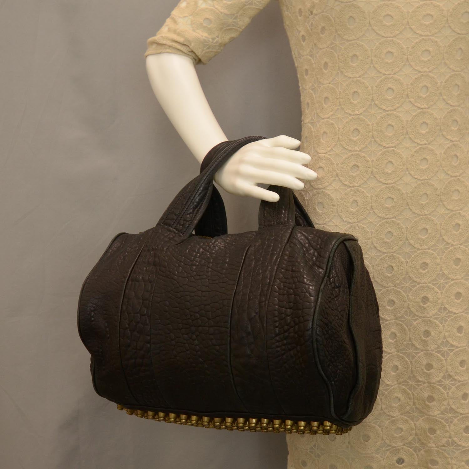 Alexander Wang Leather Rocco w Gold Hardware Black 2 of 6