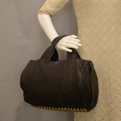 Alexander Wang Leather Rocco w Gold Hardware Black 2 of 6