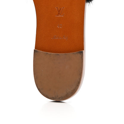Louis Vuitton Mink Fur Lock It Flat Mule 40 Black 12 of 13