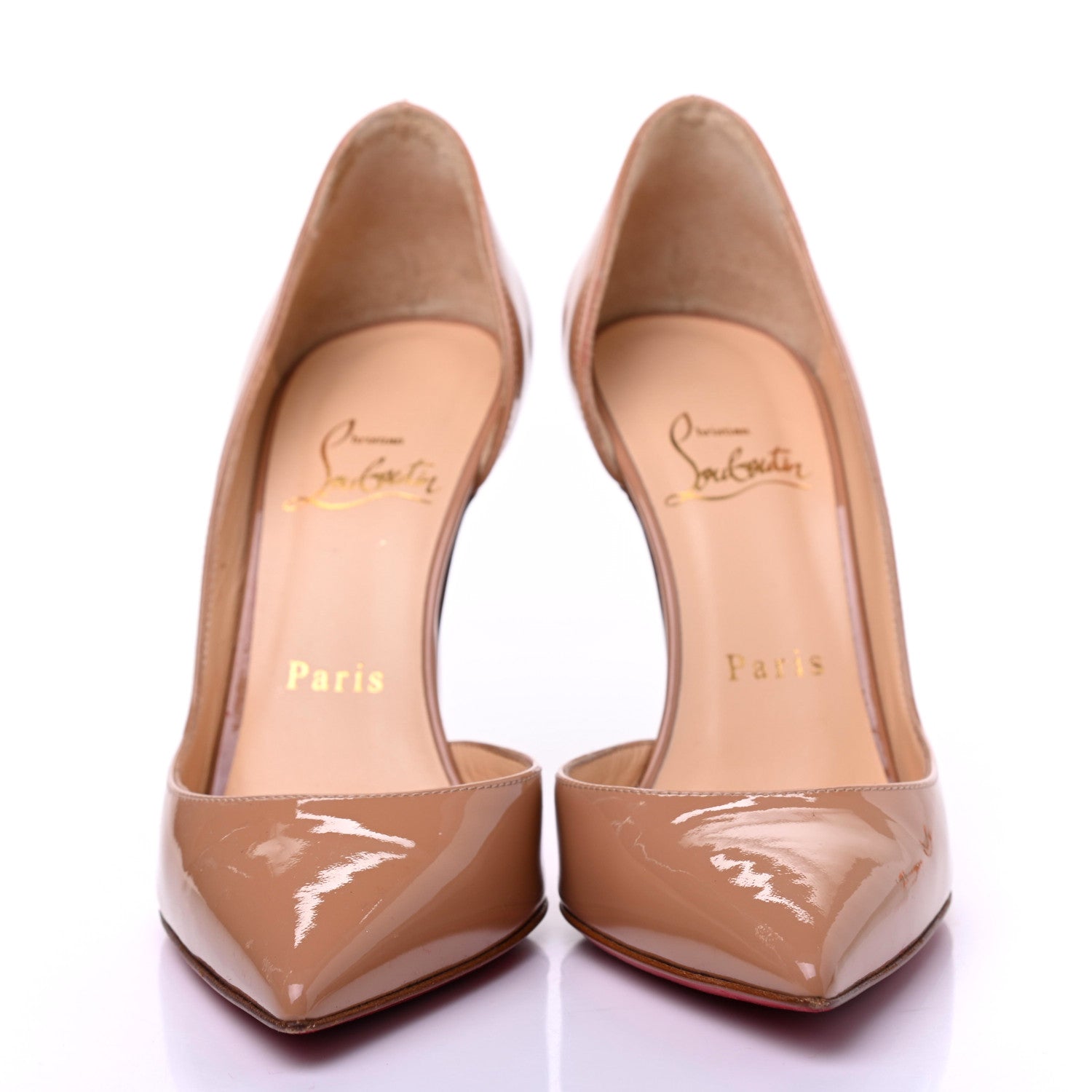 Christian Louboutin Patent Iriza 100 Pumps 36 Nude 2 of 11