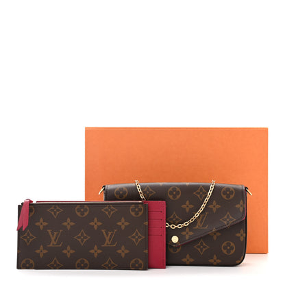 Louis Vuitton Monogram Pochette Felicie Chain Wallet Fuchsia 11 of 11