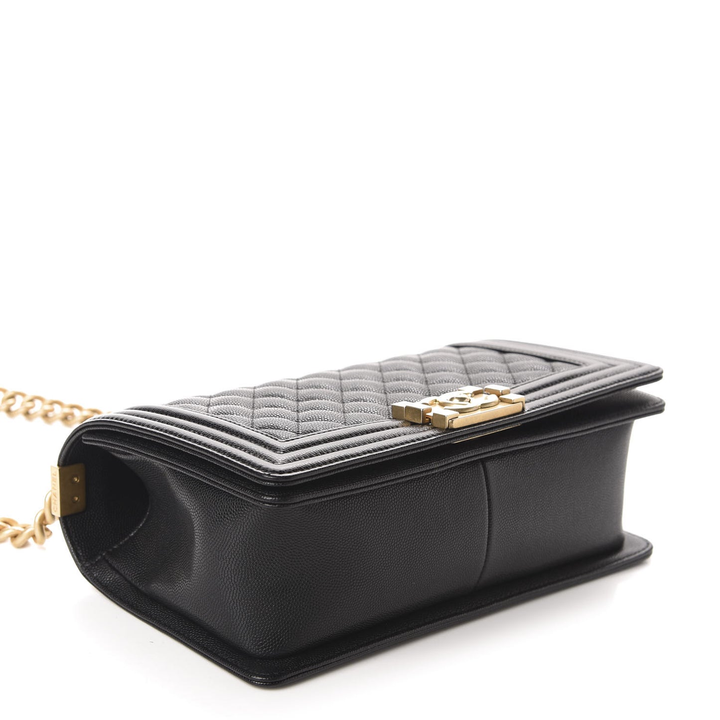 Caviar Quilted Medium Boy Flap Black