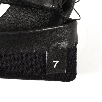 Chanel Lambskin CC Gloves 7 Black White 4 of 5