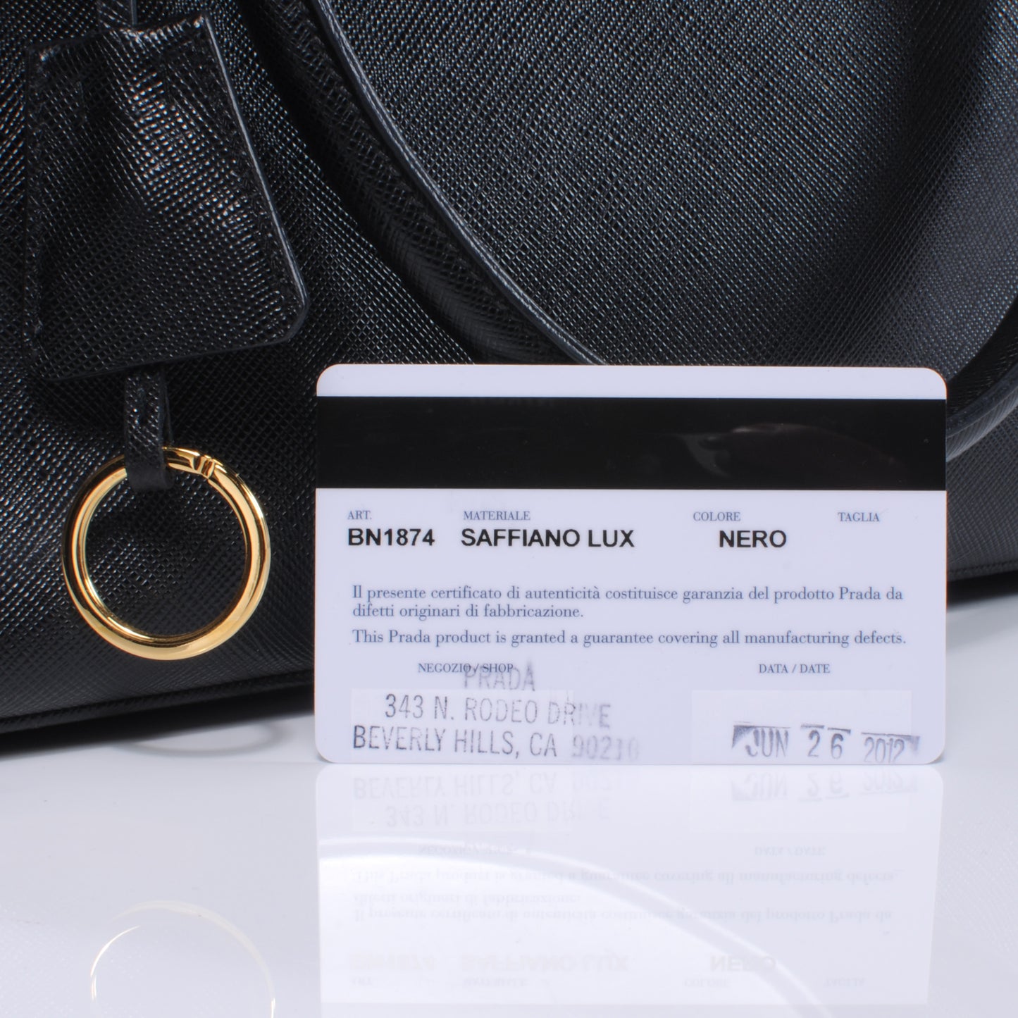 Saffiano Lux Tote Black