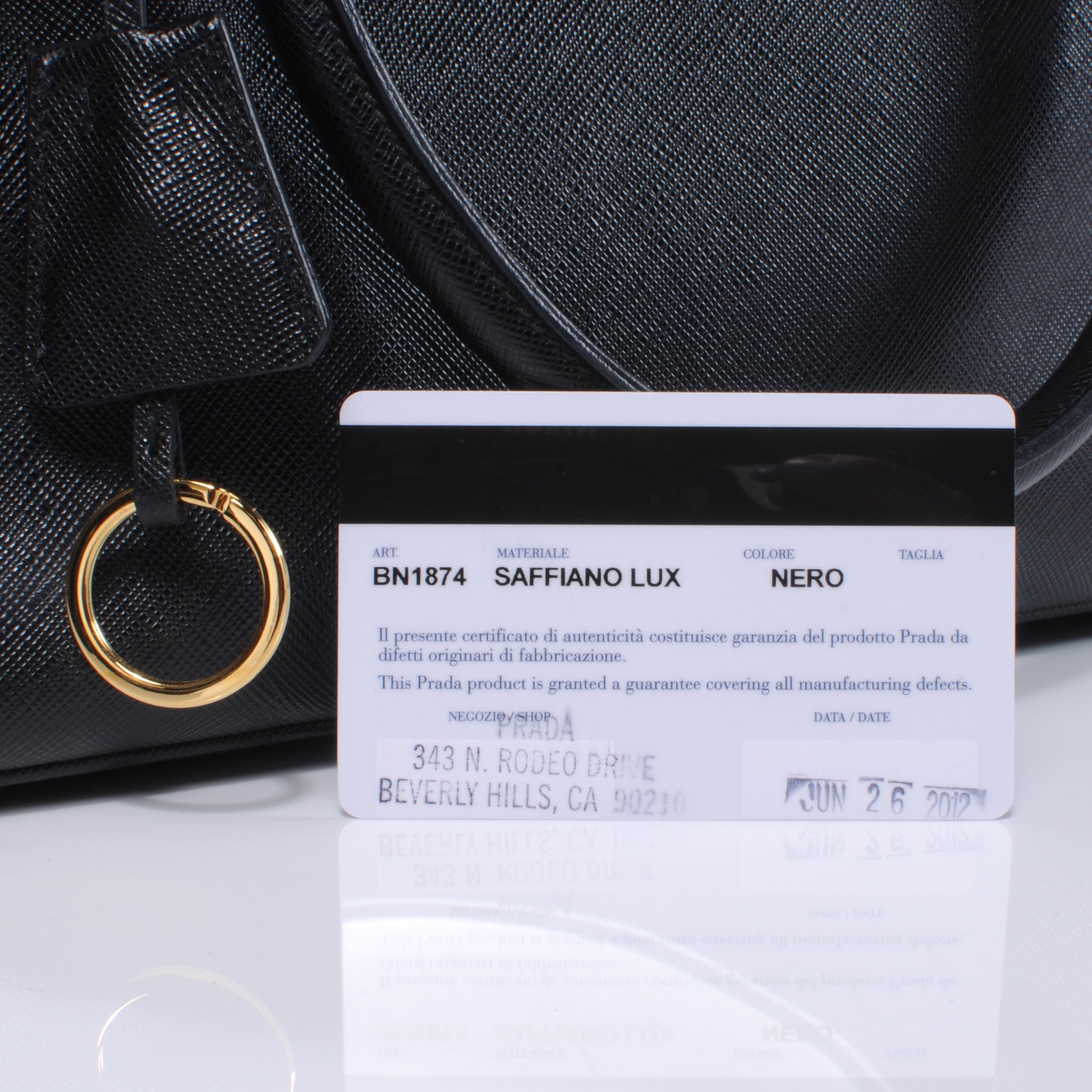 Prada Saffiano Lux Tote Black 9 of 9