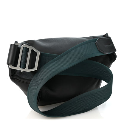 Hermes Taurillon Cristobal Cityslide Belt Bag PM Bleu Indigo Vert Cypress 3 of 10