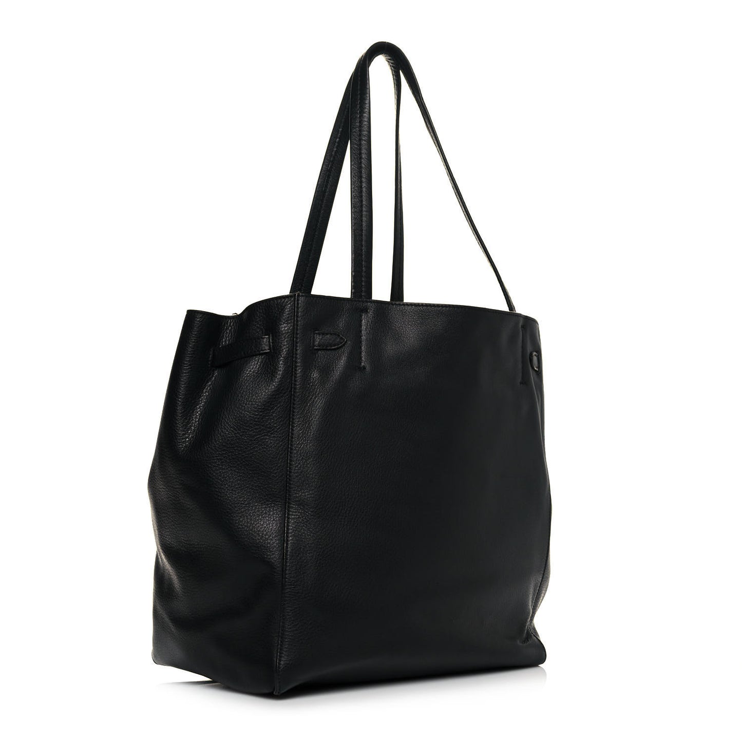 Soft Grained Calfskin Small Belt Cabas Phantom Black