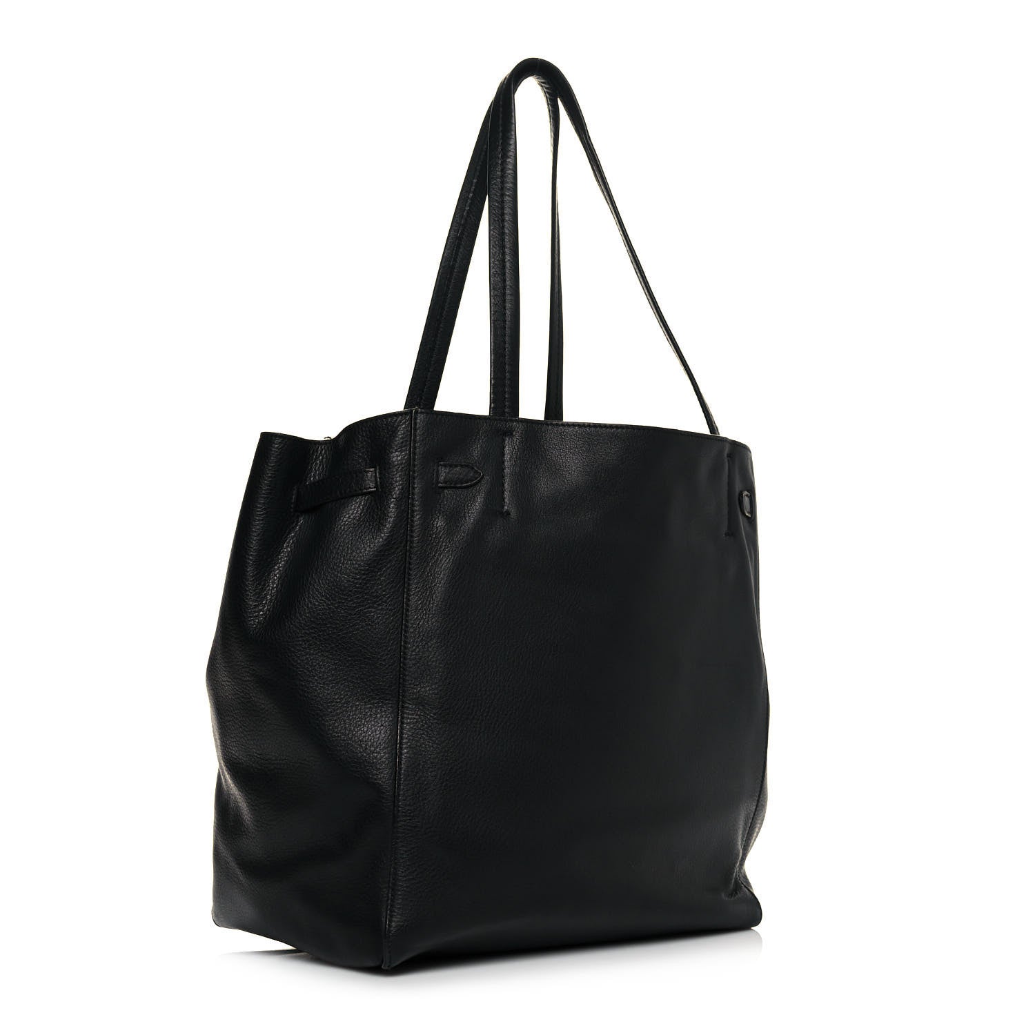 Celine Soft Grained Calfskin Small Belt Cabas Phantom Black 4 of 18