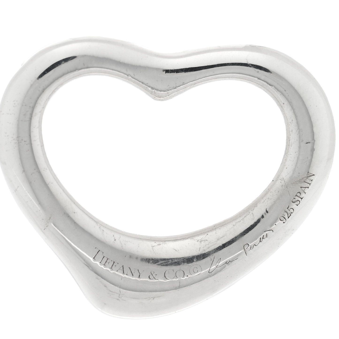 Sterling Silver 22mm Elsa Peretti Open Heart Pendant