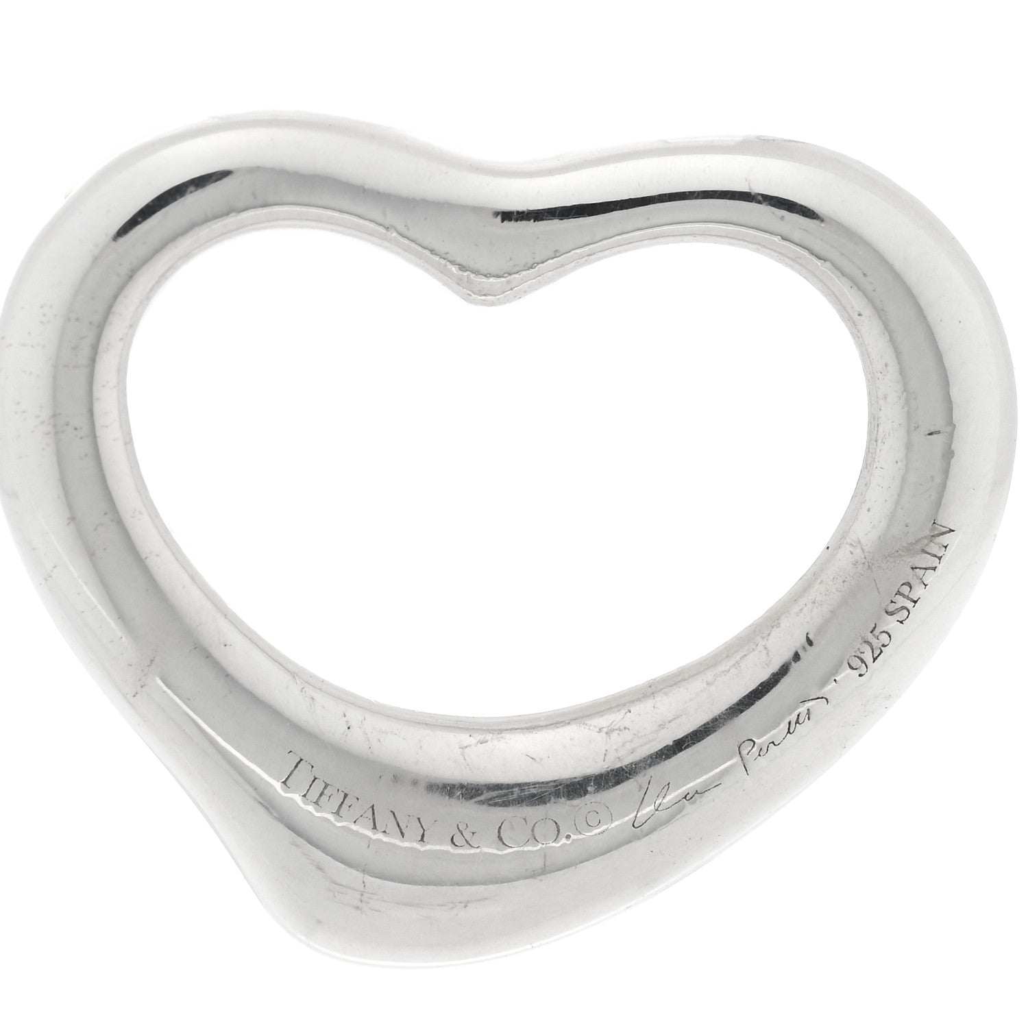 Tiffany Sterling Silver 22mm Elsa Peretti Open Heart Pendant 3 of 3