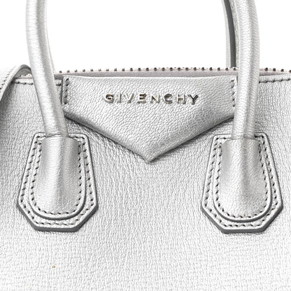 Givenchy Metallic Sugar Goatskin Mini Antigona Silver 8 of 10