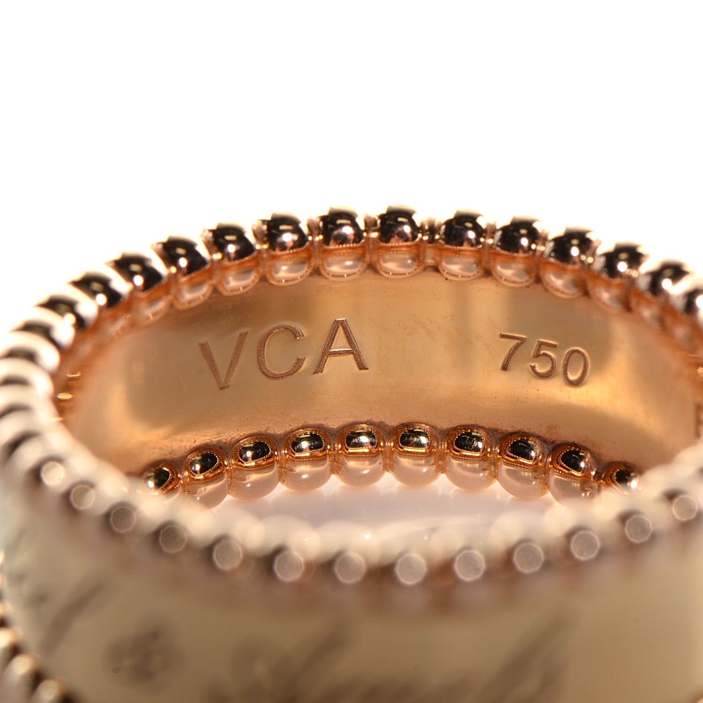 18K Rose Gold Perlee Signature Ring 52 6