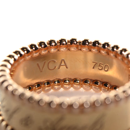 Van Cleef & Arpels 18K Rose Gold Perlee Signature Ring 52 6 4 of 6