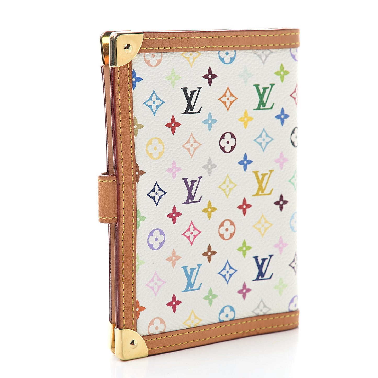 Monogram Multicolor Small Ring Agenda Cover White