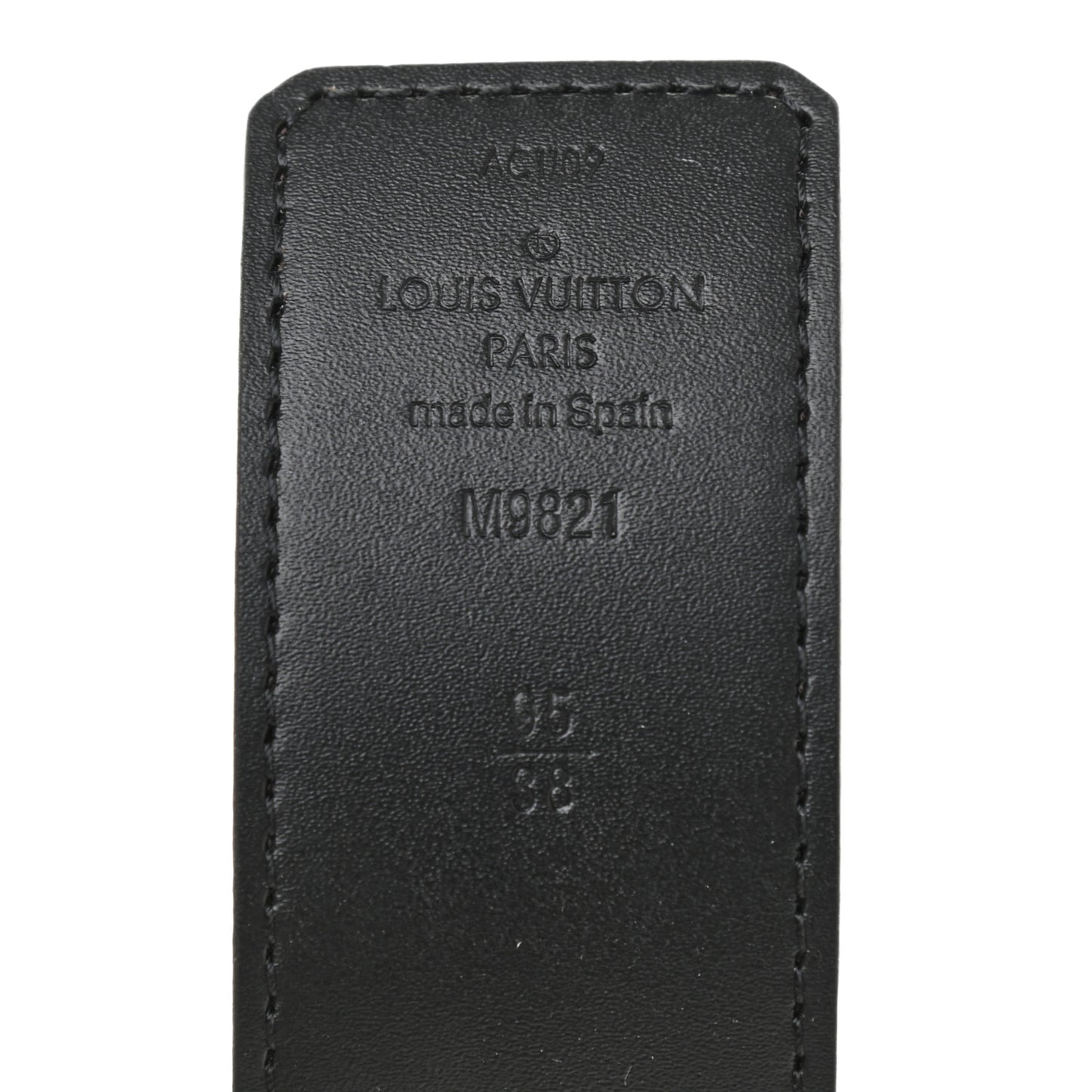 Calfskin Monogram 30mm LV Initiales Reversible Belt 95 38 Black