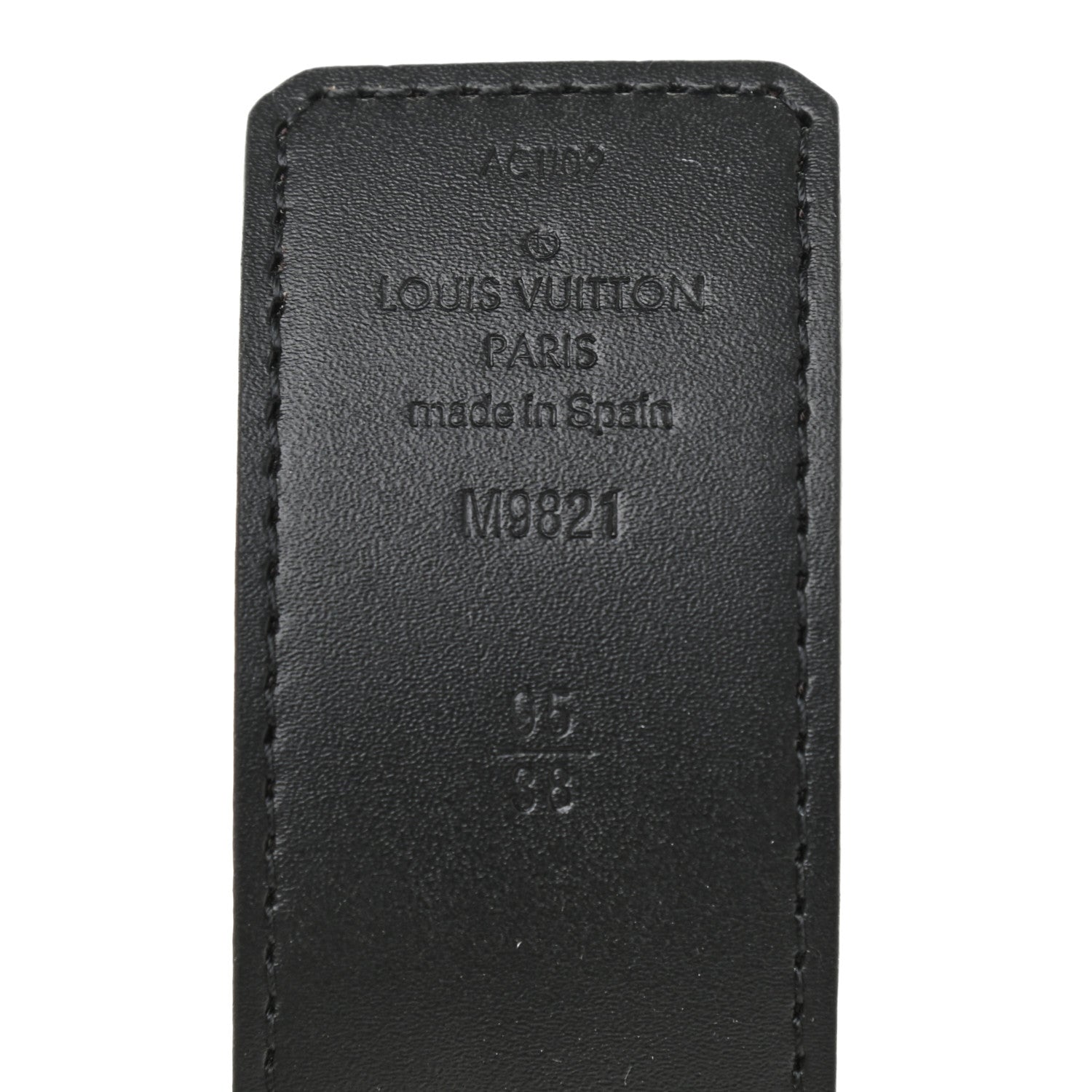 Louis Vuitton Calfskin Monogram 30mm LV Initiales Reversible Belt 95 38 Black 5 of 10