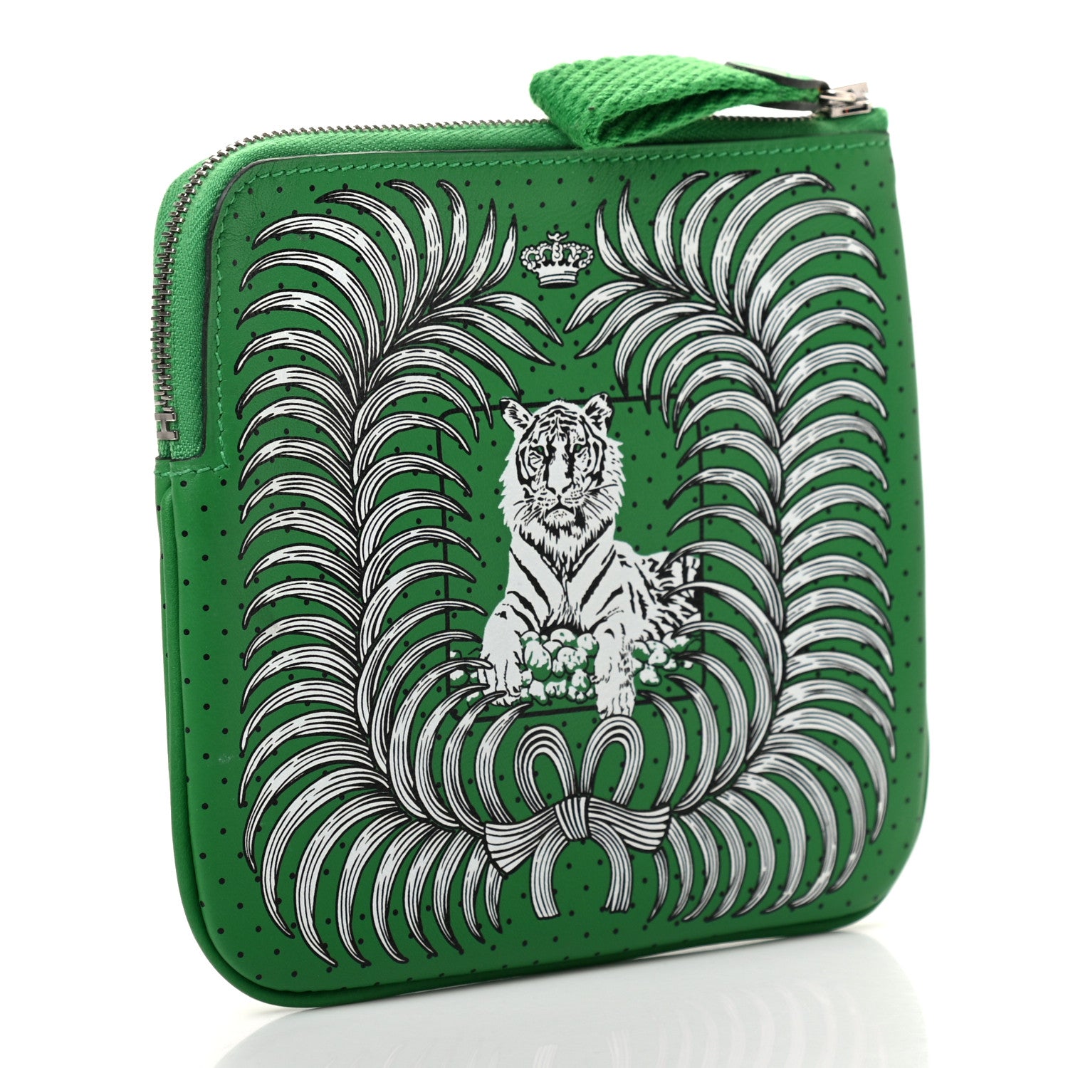 Hermes Swift Tigre Royal Bandana Carre Pocket Pouch Bambou 3 of 7
