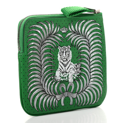 Hermes Swift Tigre Royal Bandana Carre Pocket Pouch Bambou 3 of 7
