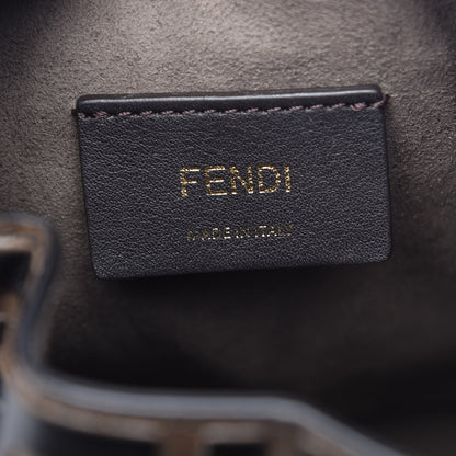Fendi Vitello Liberty F is Fendi Bi-Color FF 1974 Embossed Mini Mon Tresor Bucket Bag Maya Black 6 of 11