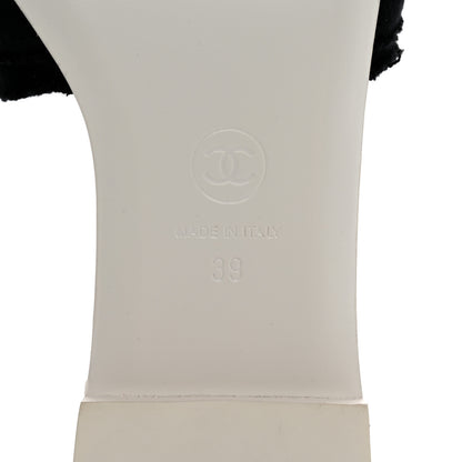 Chanel Jersey Knit CC Mules 39 Black 6 of 9