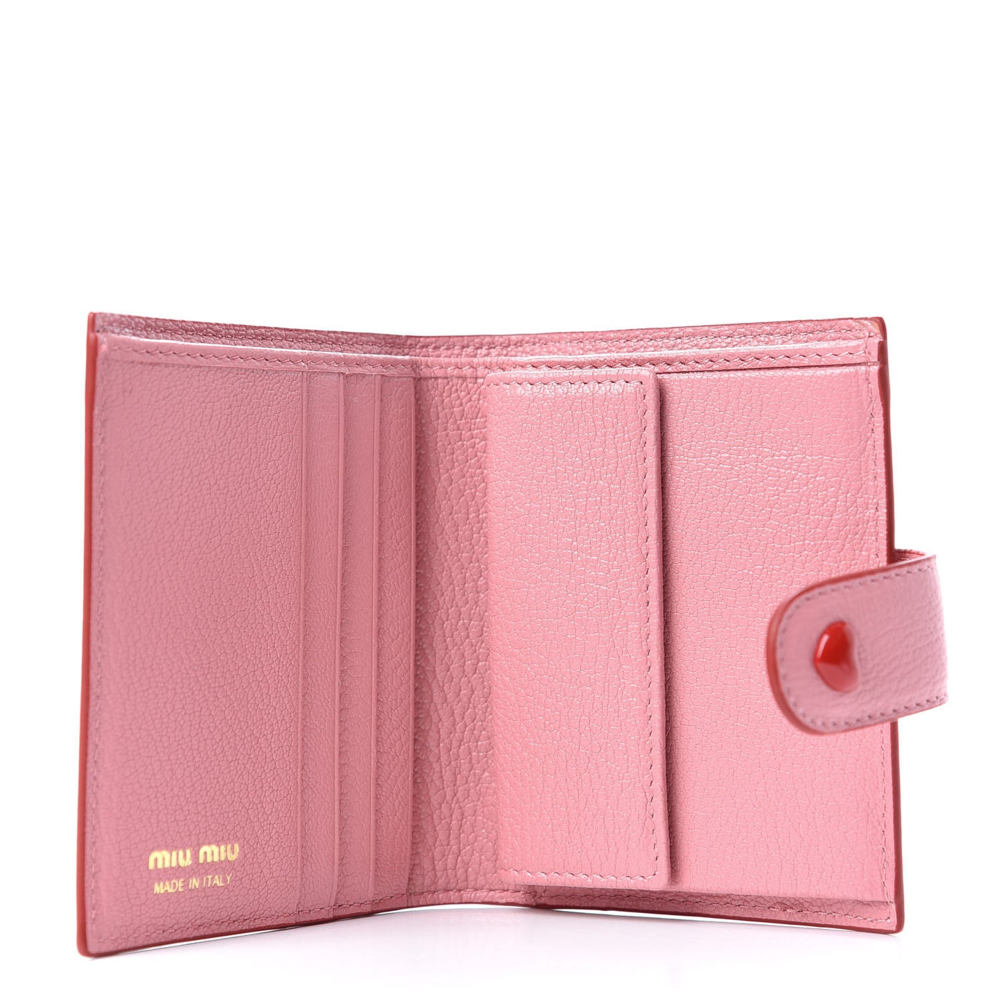 Goatskin Madras Love Forever Wallet Rosa