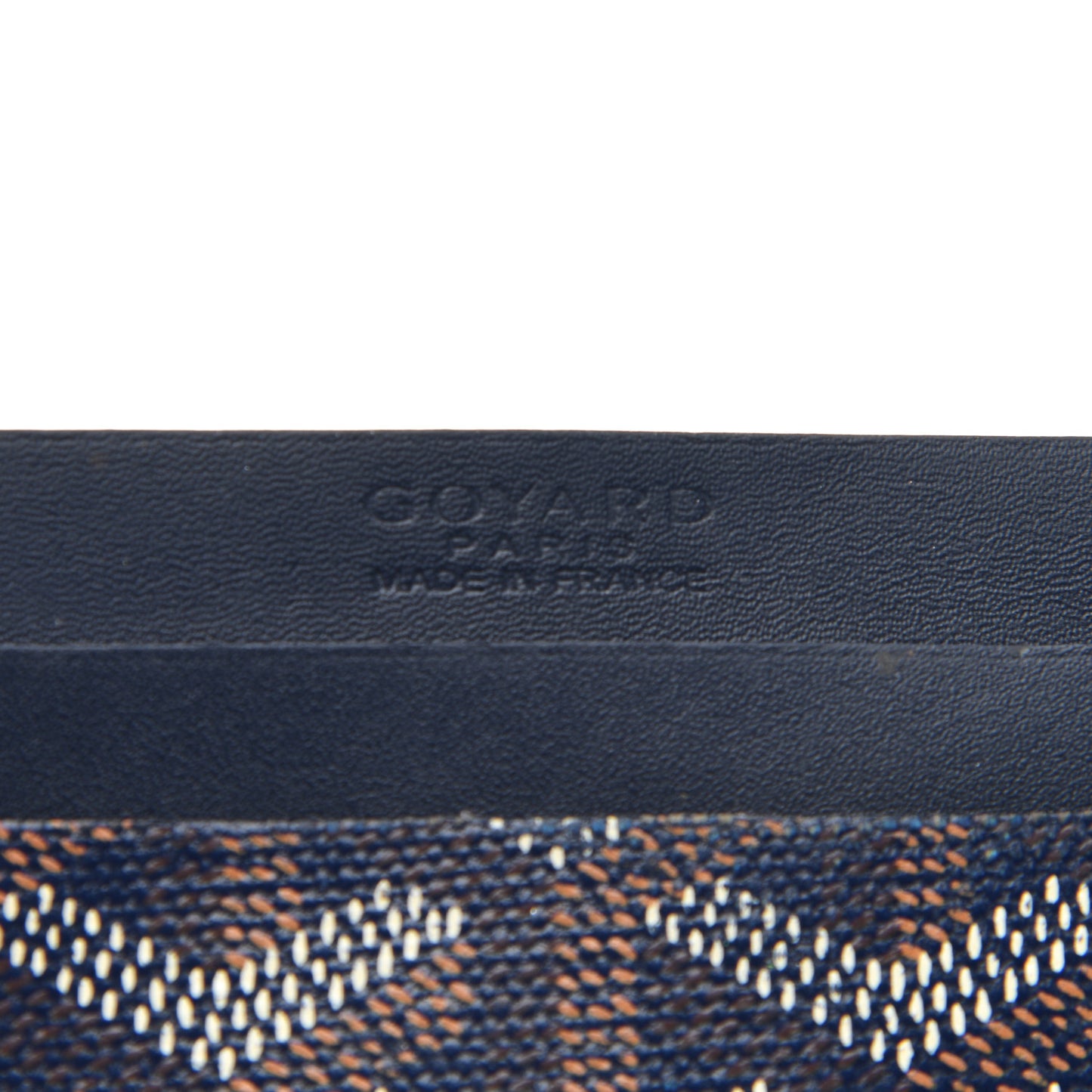 Goyardine Saint Sulpice Card Holder Navy