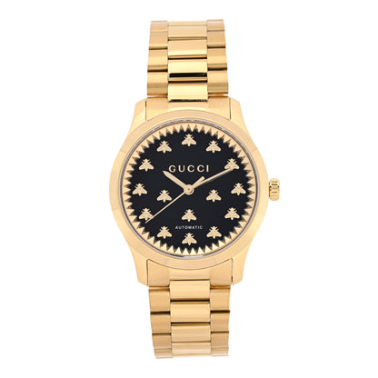 Gucci Stainless Steel 38mm G-Timeless Bee Automatic Watch Black 1 of 5