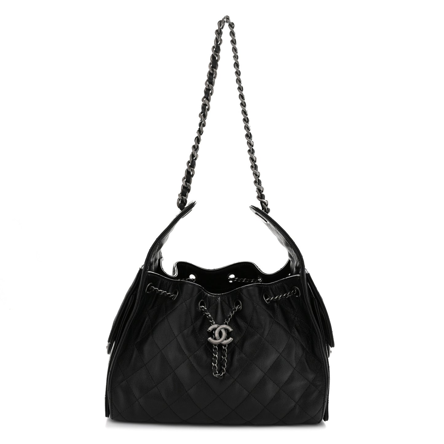 Caviar Quilted Small Chanel 25 Handbag Black