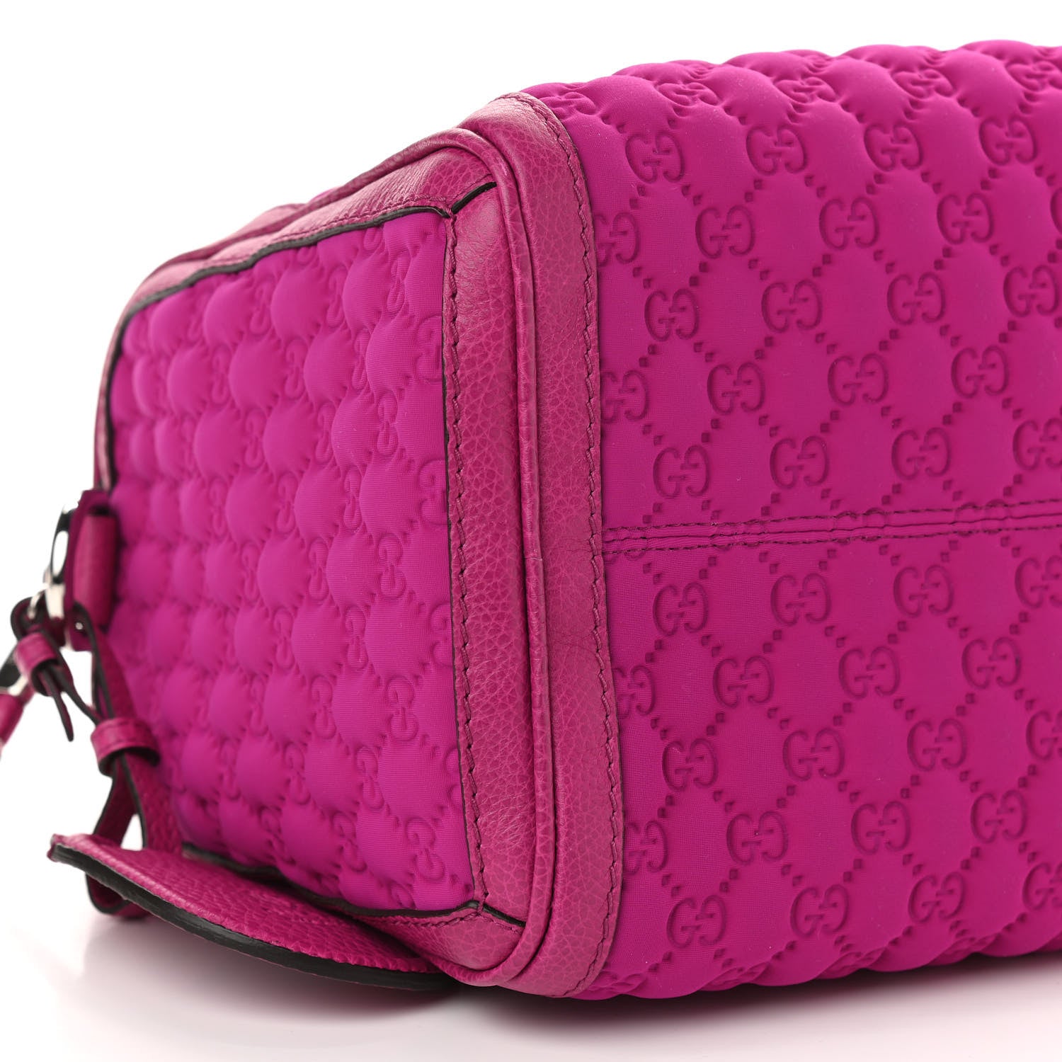 Gucci Guccissima Neoprene Techno Tag Medium Boston Magenta 8 of 10