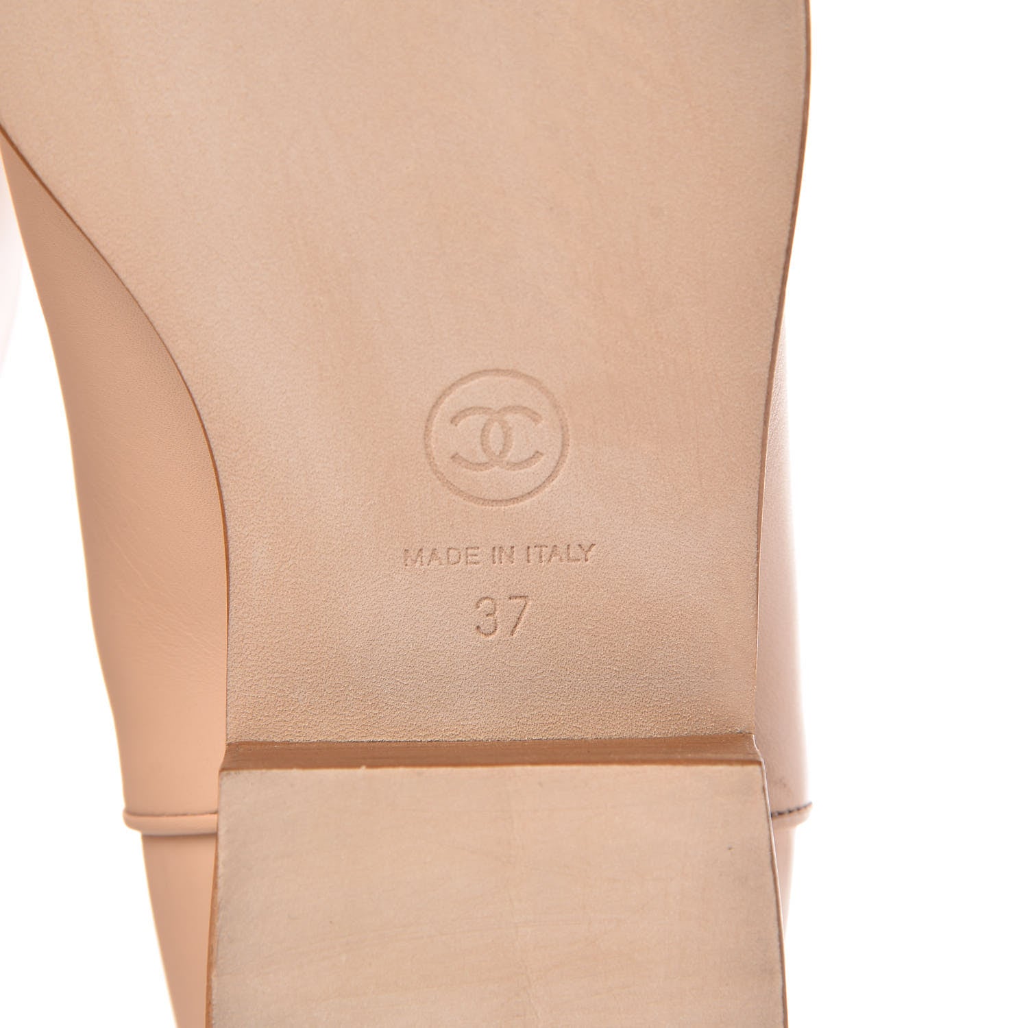 Chanel Calfskin Ascot CC Boots 37 Beige Clair 6 of 13