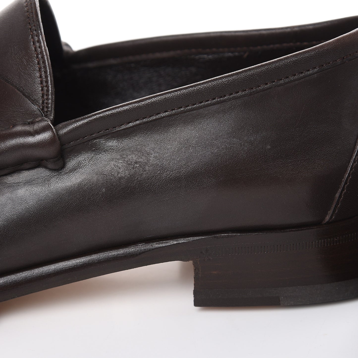 Calfskin Mens 1953 Horsebit Loafers 6 Marrone