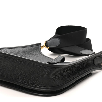Hermes Taurillon Clemence Evelyne 23 Poche III Black 10 of 10
