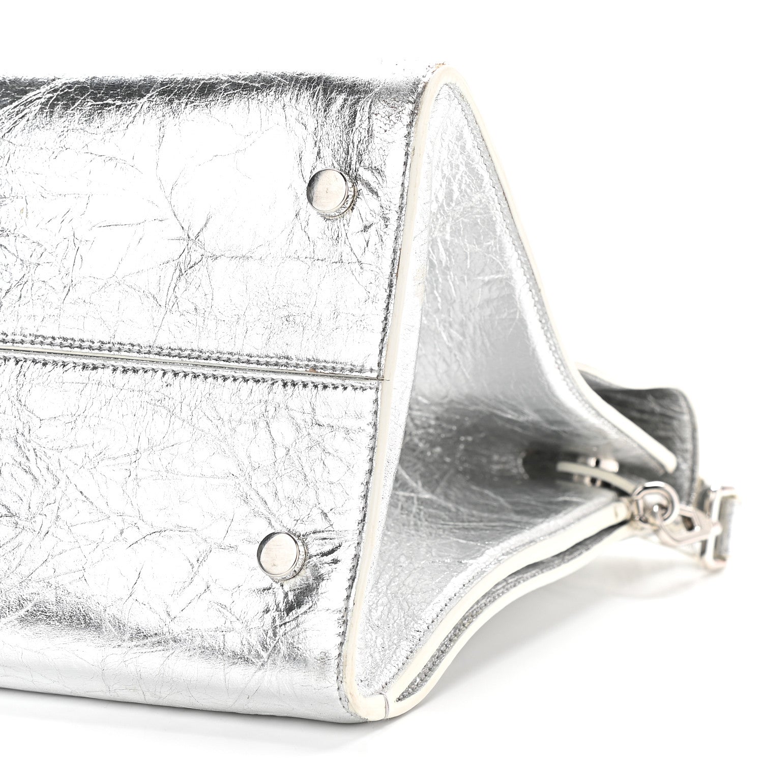 Christian Dior Metallic Calfskin Large Diorever Flap Silver 5 of 12