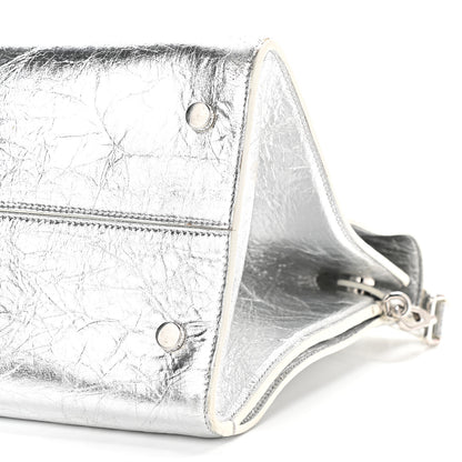 Christian Dior Metallic Calfskin Large Diorever Flap Silver 5 of 12