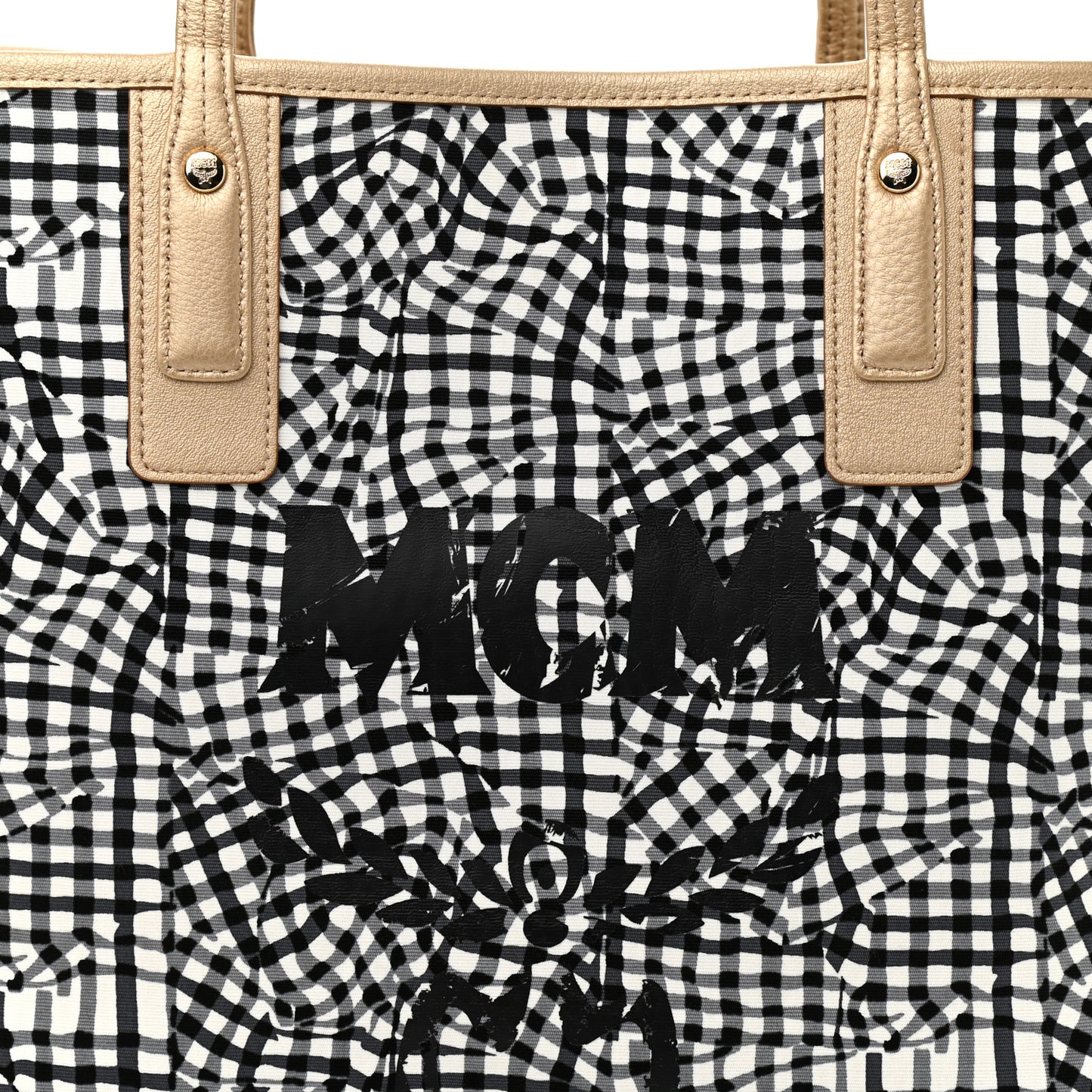 Metallic Visetos Medium Liz Reversible Shopper Tote Gold