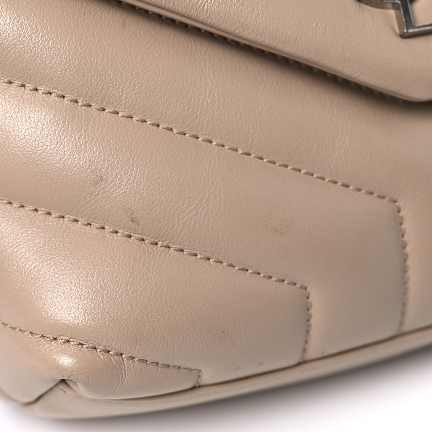 Calfskin Y Quilted Monogram Toy Loulou Crossbody Bag Dark Beige