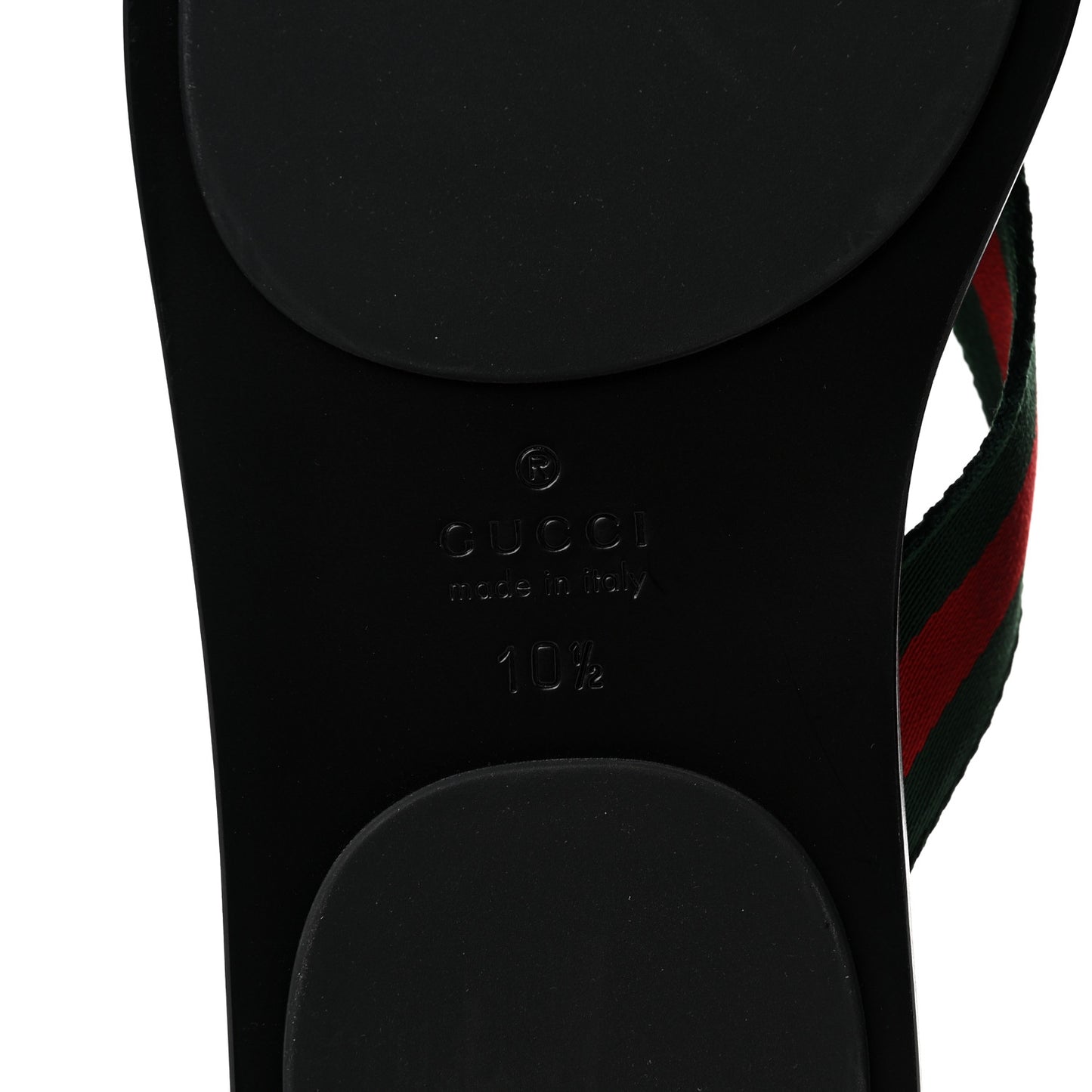Nylon Calfskin Web Mens Thong Sandals 10.5 Green Red Black