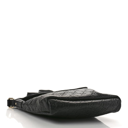 Gucci Guccissima Small Flap Messenger Bag Black 4 of 10