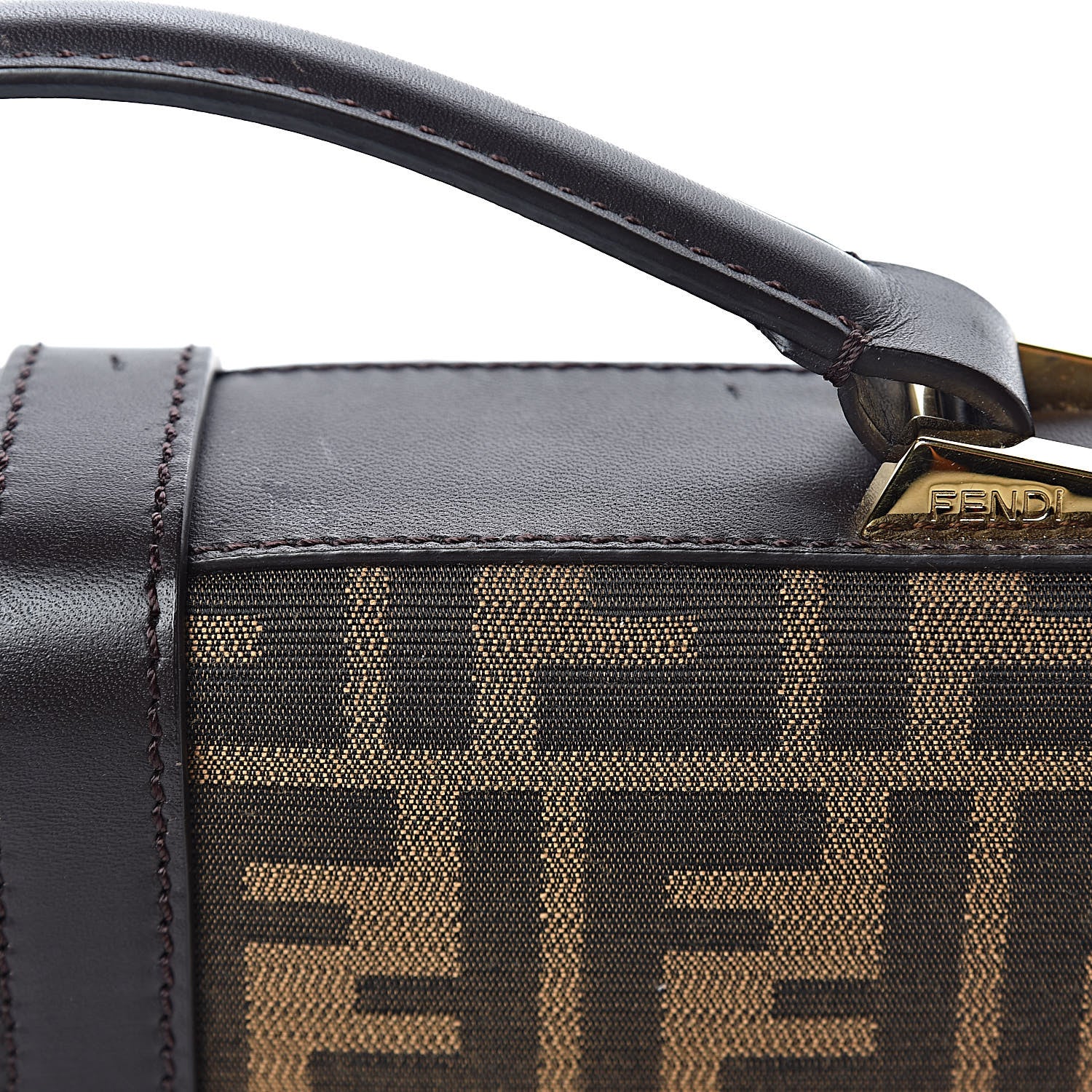 Fendi Zucca Vitello Classico No.1 Satchel Tobacco Moro 12 of 15