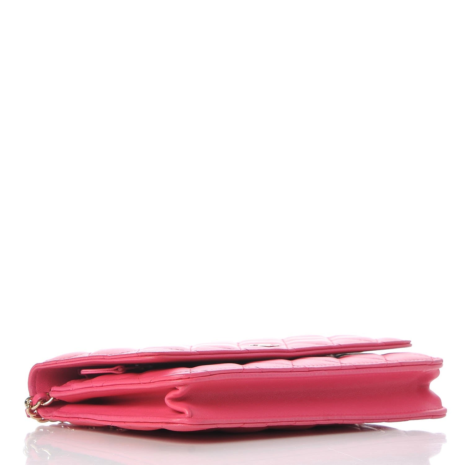 Chanel Lambskin Quilted Wallet On Chain WOC Pink 4 of 11