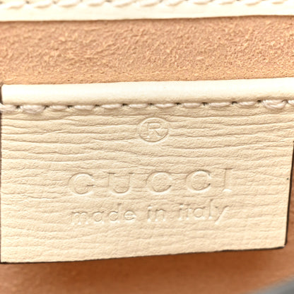 Gucci GG Supreme Monogram Azalea Calfskin Mini Horsebit 1955 Crossbody Bag Beige Ebony Mystic White 6 of 10