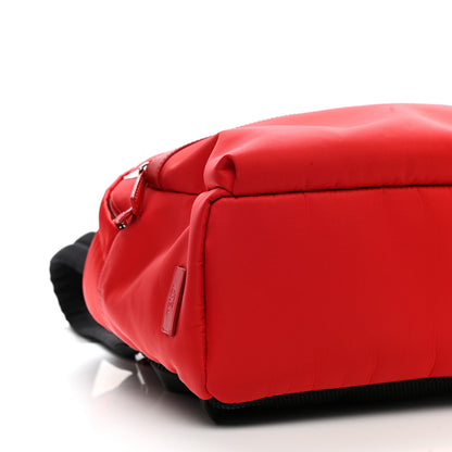 Fendi Nylon Vitello Elite Monster Eyes Rounded Backpack Red White 10 of 13