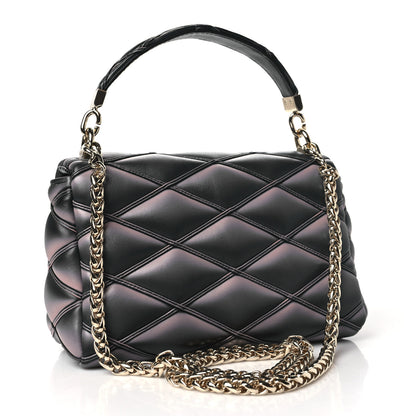 Louis Vuitton Lambskin Malletage Top Handle GO-14 MM Black Pink 4 of 10