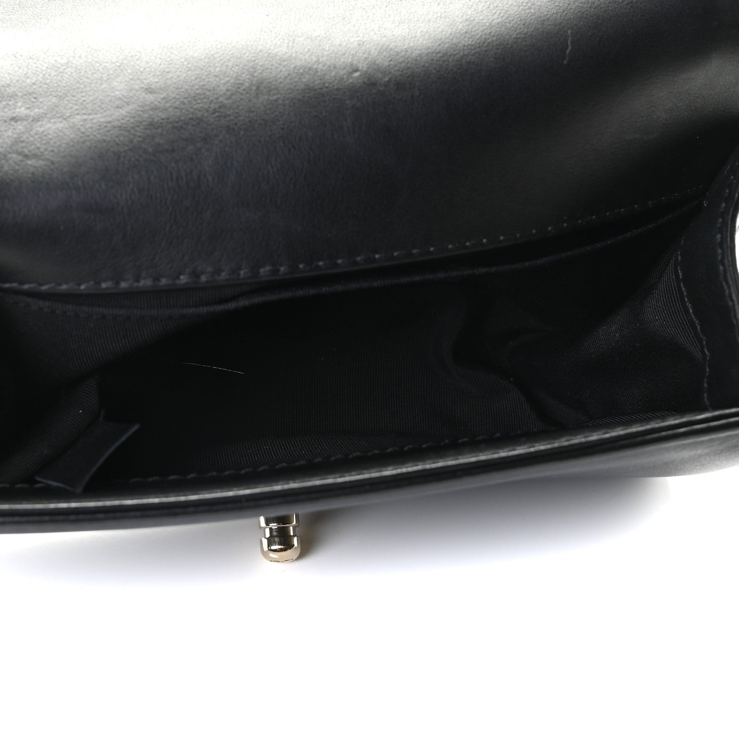 Chanel Calfskin Quilted Small Boy Top Handle Flap Black 9 of 10
