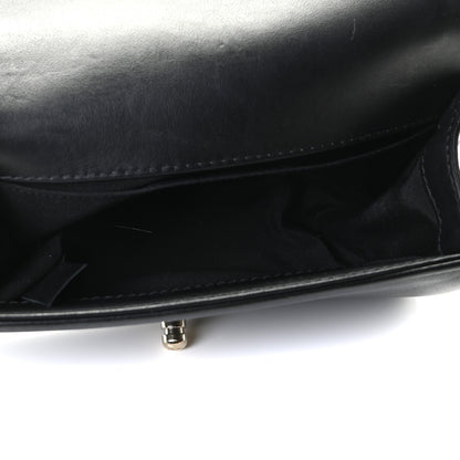 Chanel Calfskin Quilted Small Boy Top Handle Flap Black 9 of 10
