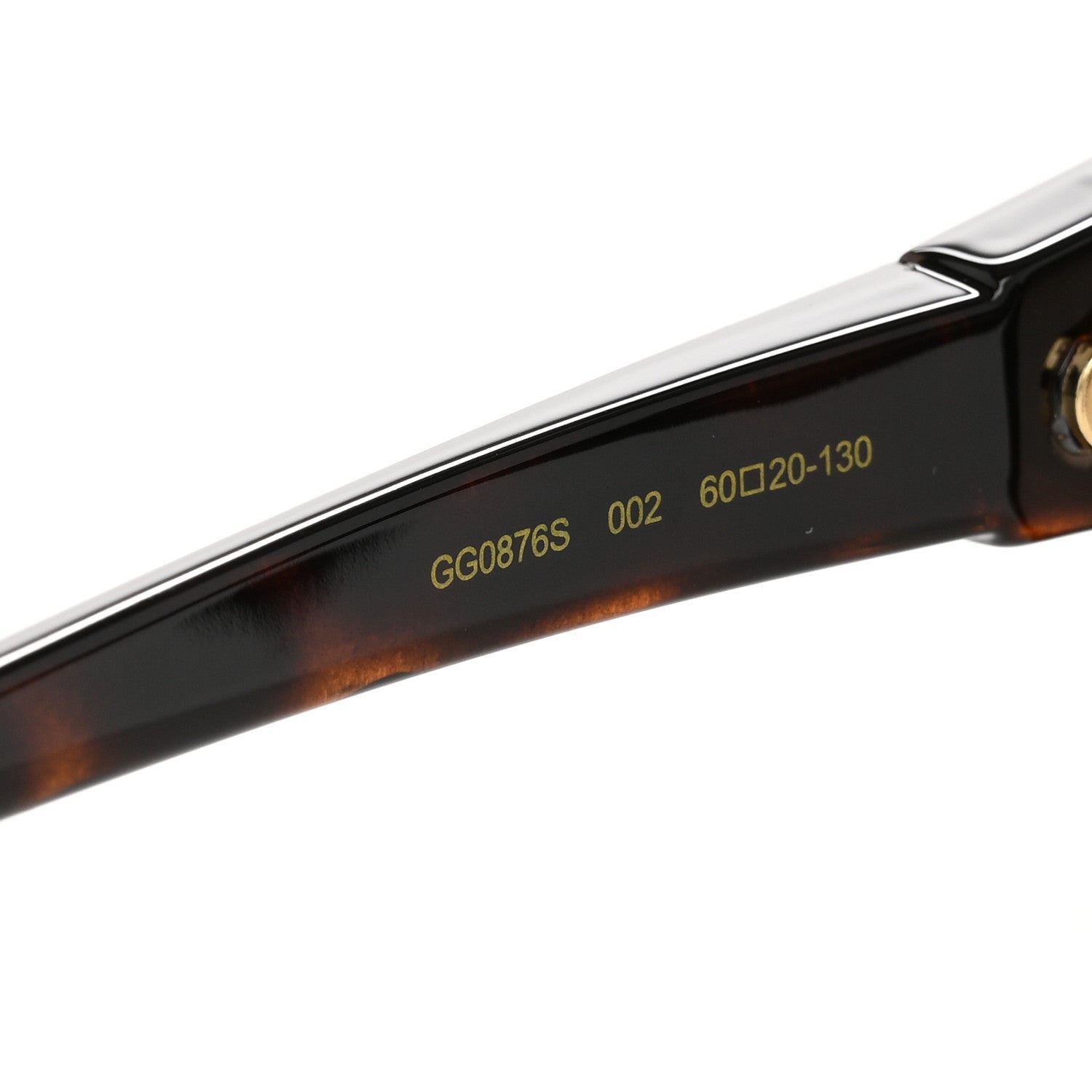 Gucci Acetate Square Frame Sunglasses GG0876S Tortoise 6 of 8