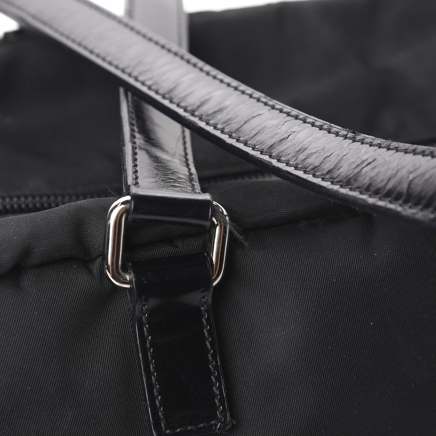 Tessuto Nylon Logo Shoulder Bag Black
